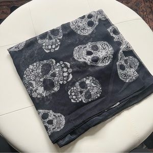 Gently used Zara Navy Skull Scarf